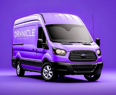 Dronicle Van example with logo containing high-pressure system