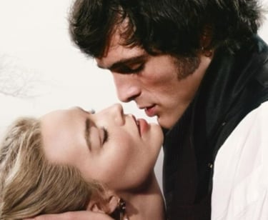 a man and woman kissing in a scene from the film