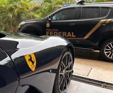 a police car parked in front of a police car
