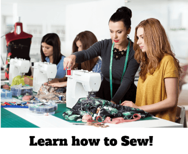 Group or individual sewing machine classes