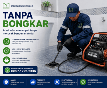 Jasa Saluran Mampet Tanpa Bongkar terdekat di bandung