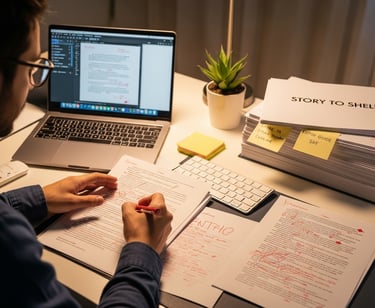 Expert Ghostwriter doing Editing and Proofreading of a book for a Self Publishing Author