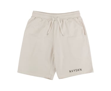 NVYSKN Mens Cotton Casual Shorts - faded white