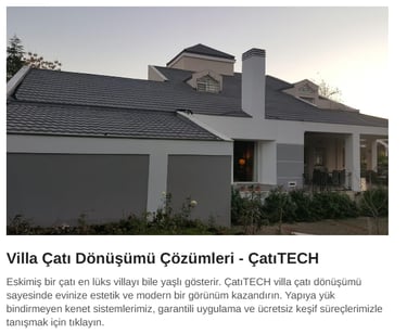 Villa dönüşümü çatıdan başlar