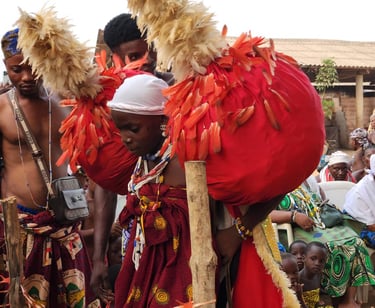 A young Beninese Voodoo Adept in Trance during the Voodoo Festival in Benin