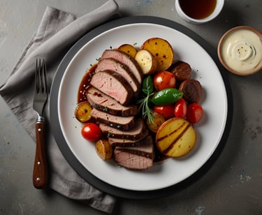 Roasted meat slices (pork or beef)/Sült hús szeletek (sertés vagy marhahúsból)