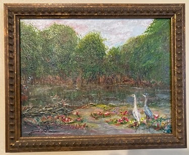 Peaceful Lake Series 4. 20.32 x 25.4 cm oil on canvas