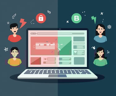 a laptop computer with several faces around it