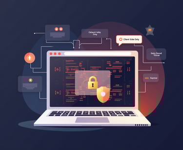 a laptop computer with a lock on it