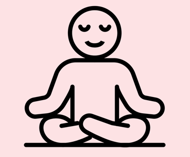 ícone de um humano meditando