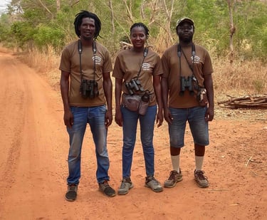Team van professionele vogelgidsen van Birding Adventures Gambia