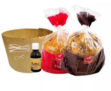 kit forma e sacola de panetone