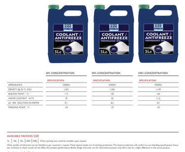 Coolant supplier and dealer in the UAE