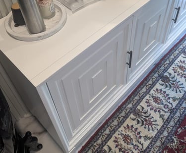Credenza across the hall from vestibule