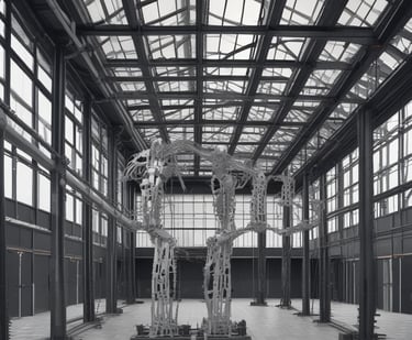 a man riding a skateboard down a street next to tall buildings