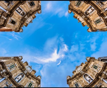 il cielo sui quattro canti di Palermo