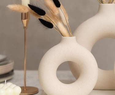 Small White Donut Ceramic