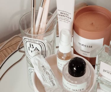spa tray set with creams