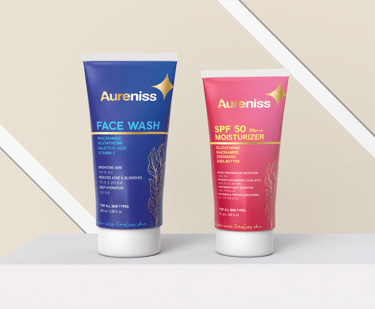 Aureniss face wash and moisturizer