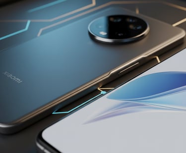 um smartphone com outro smartphone ao lado.