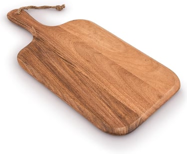 a wooden cutting board with a wooden cutting board