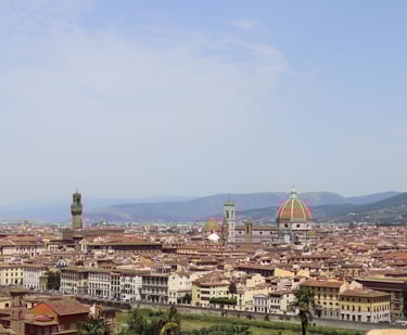 A daytime photo of Florence, Italy's skyline.