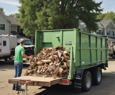 a man in a yellow vest is cleaning the floor
