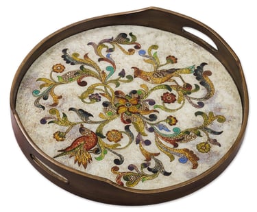 Canora Grey McLarty Peruvian glass serving tray