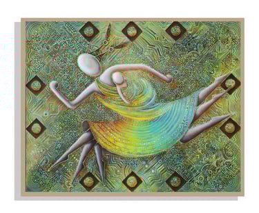 CRUZANDO LA FRONTERA | Obra de Arte Contemporáneo Neo-Crotálico del artista mexicano Javier Lopez Pastrana