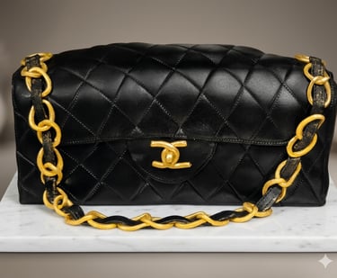 Torta hiperrealista en forma de bolso negro creada por Cocina con Ely, elaborada completamente en fo