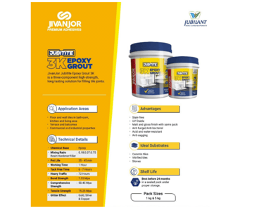Jivanjor jubitite 3k epoxy tile grout
