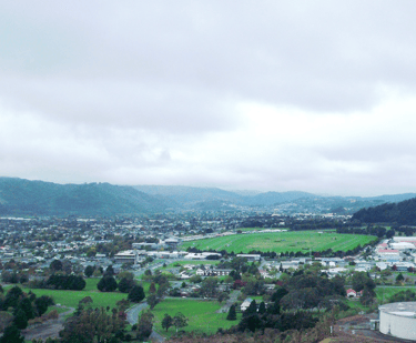 Upper Hutt, view towards city centre.