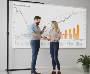 A leadership team engaged in a confident decision-making discussion around a conference table.
