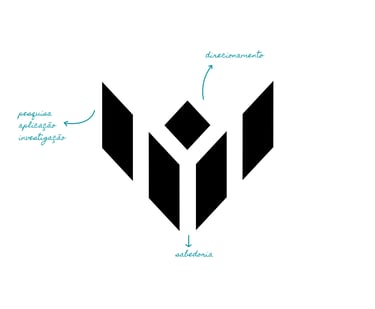 a black and white logo with a black and white background