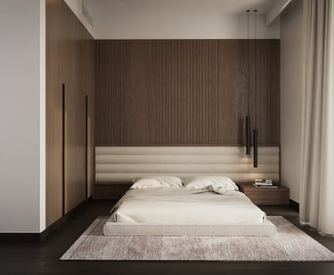 Contemporary luxury bedroom interior Dubai