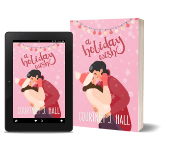 3D rendering of A Holiday Wish in eBook and print format