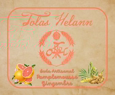 étiquette Soda Pamplemousse Tolas Helann