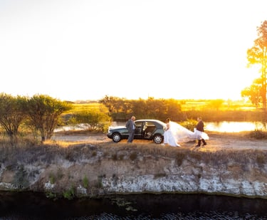 Foto de matrimonio con drone