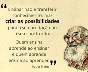imagem de uma frase motivacional do autor Paulo freire