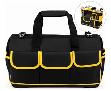 Bolsa de Ferramentas Multiuso Lupita Oxford 16 com varios Bolsos e Base Rígida Eletricista Serviços 