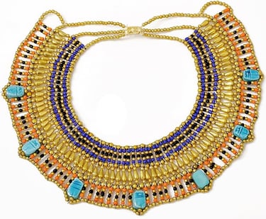 Colorful Egyptian Revival Necklace