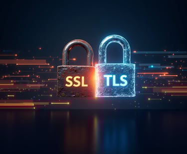 two locks with SSL and TLS texts