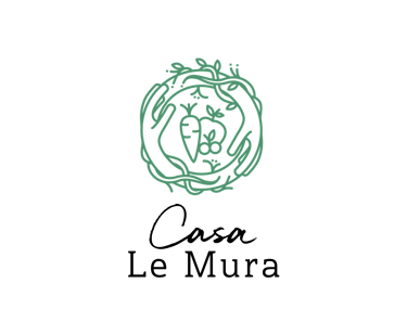 Casa Le Mura logo hands vines vegetables