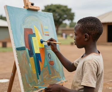 Abstract digital artwork displayed on a sleek screen, merging tradition with technology.