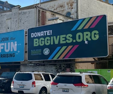 5 billboards with the GoodGiving Challenge
