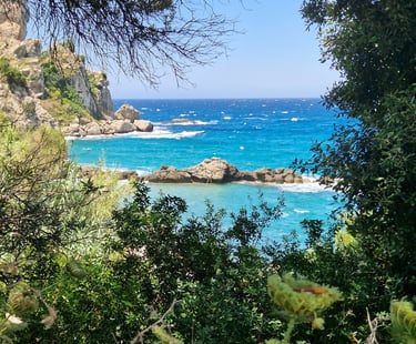 Walk to Agios Gordios Beach Corfu Villa Olivia Pentati