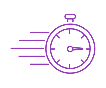 Horloge rapide en violet