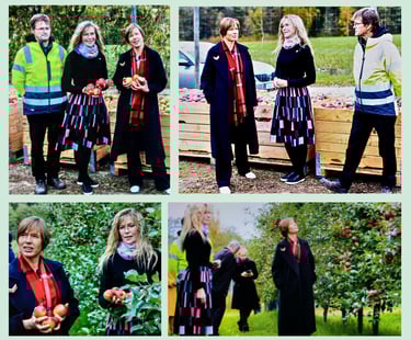 Tunnustus tehtud tööle. President Kersti Kaljulaid tutvumas meie hooldatud õunapuuaia ja saagikusega