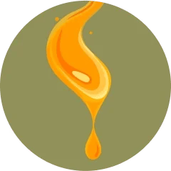 Illustration of golden berry oil drop, showing pure Sea Buckthorn oil extract.
