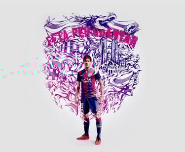 packaging para el FC Barcelona bajo el seloga, Hecha para ganar,  una camiseta oficial del Barça